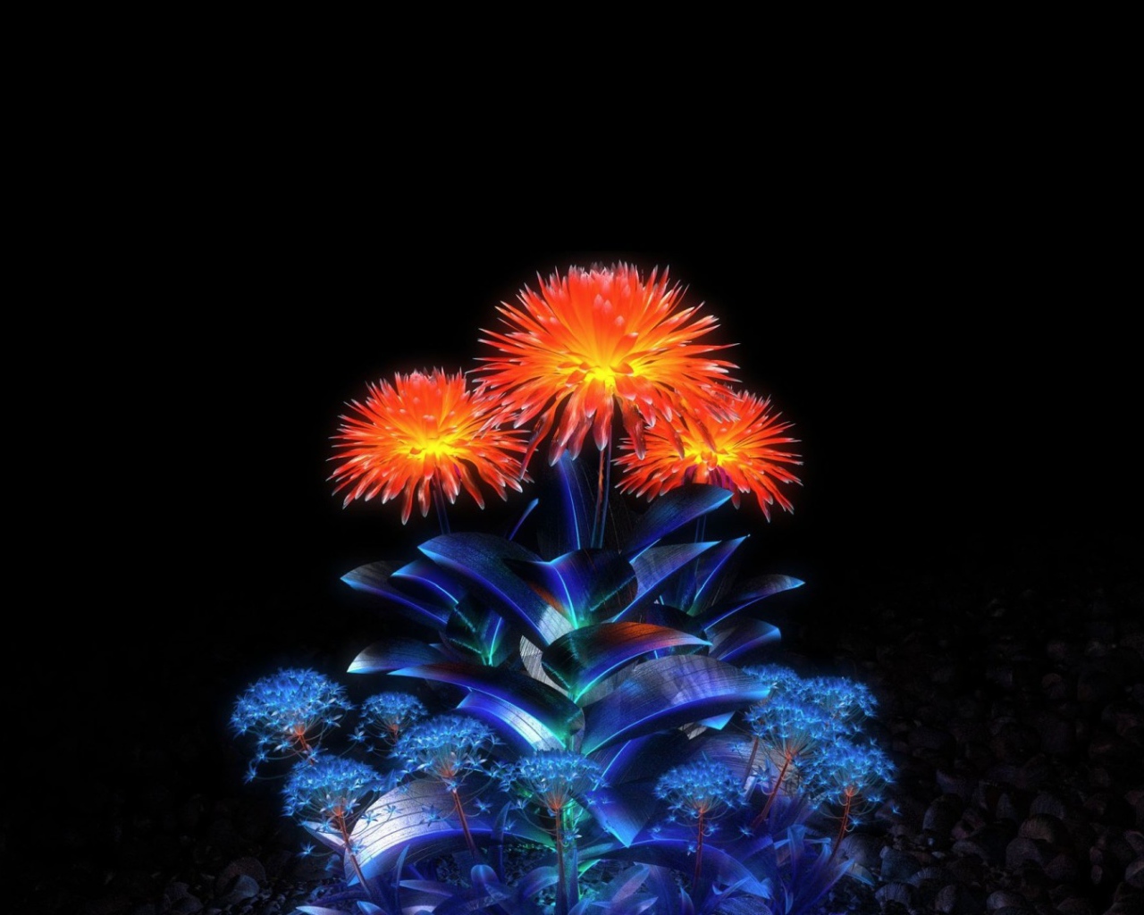 Цветы из кристаллов 