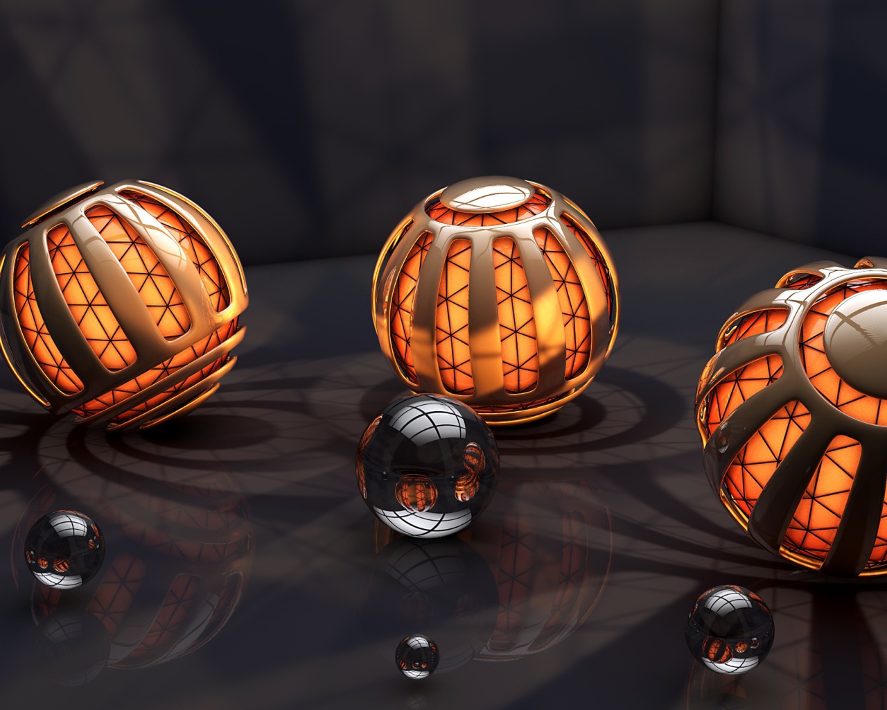 Шары на 3D рисунке