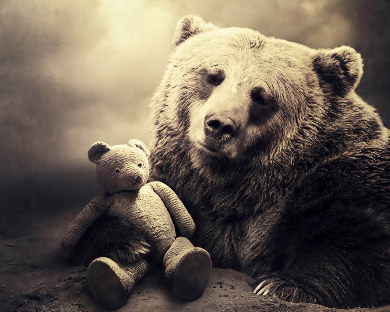Медведь с мишкой
