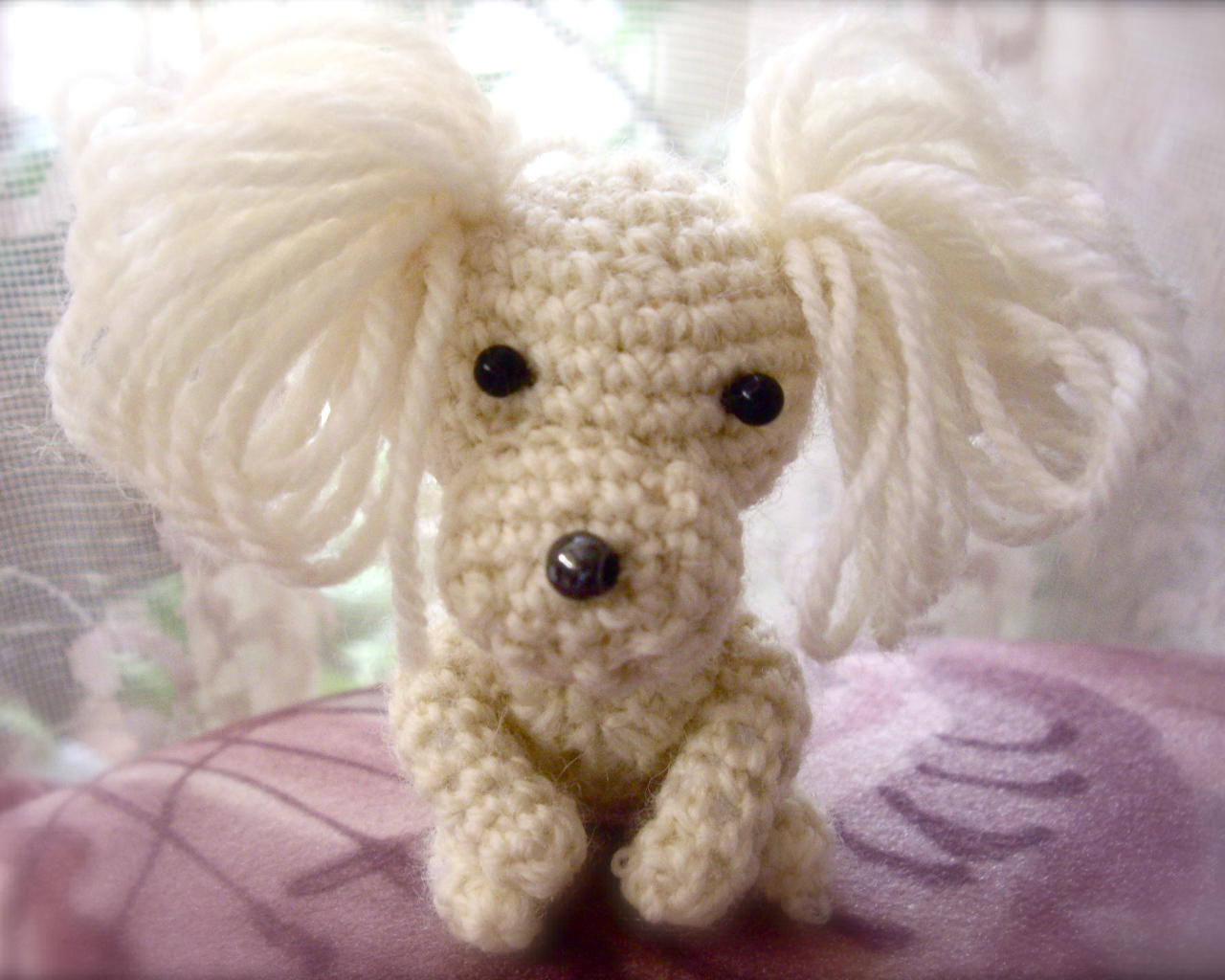 Вязаная игрушка пудель