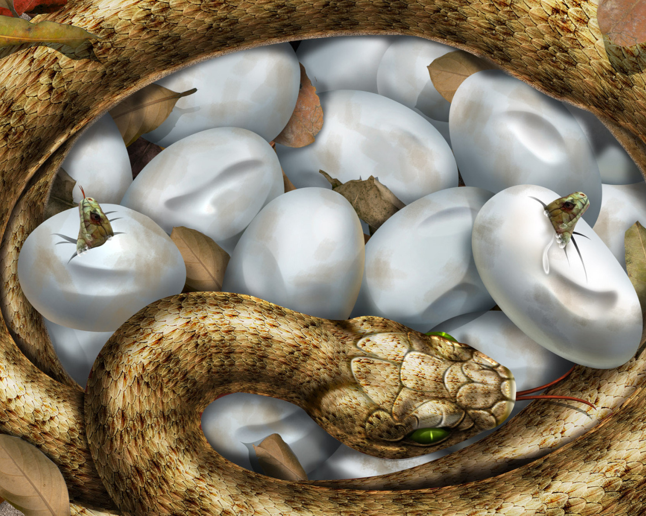 Змея и ее потомство