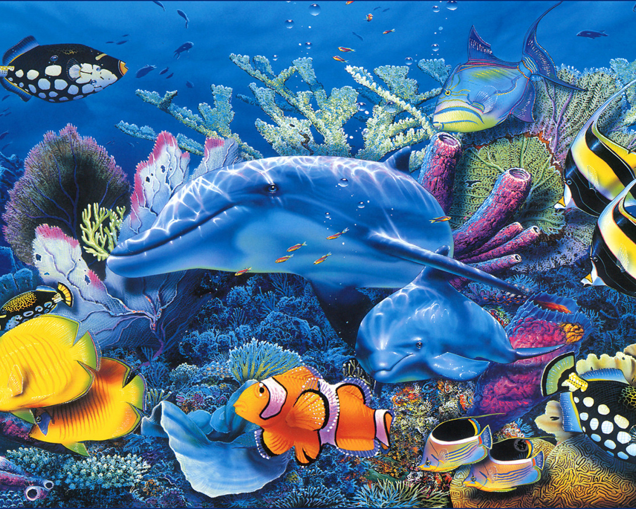 Дельфины в аквариуме