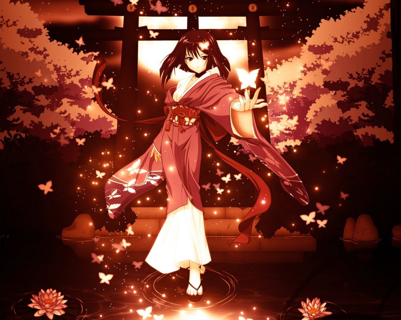 Девочка идет по воде