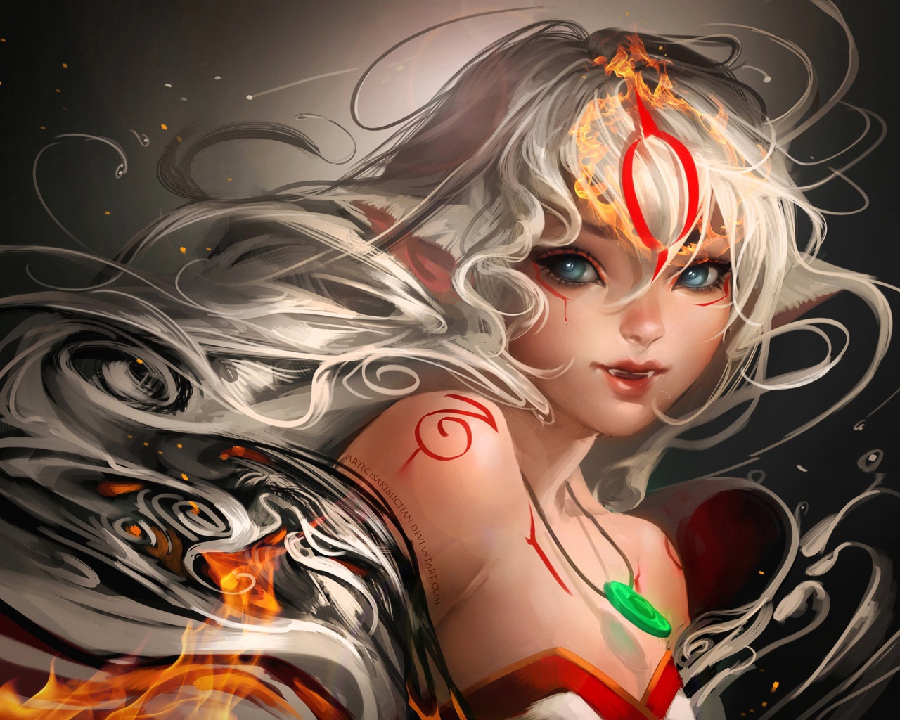 Девочка с огнем в волосах
