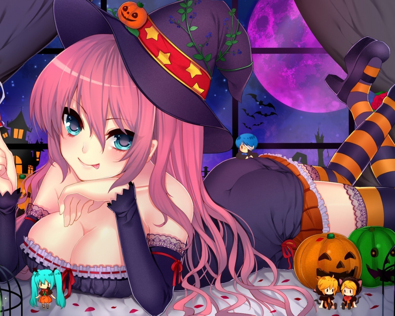 Девушка на празднике хеллоуин