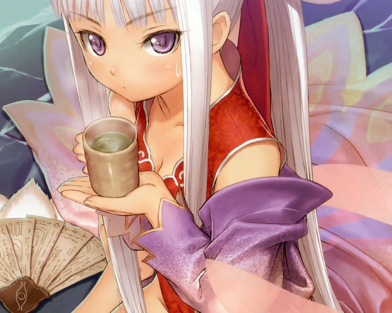 Девочка со стаканом воды