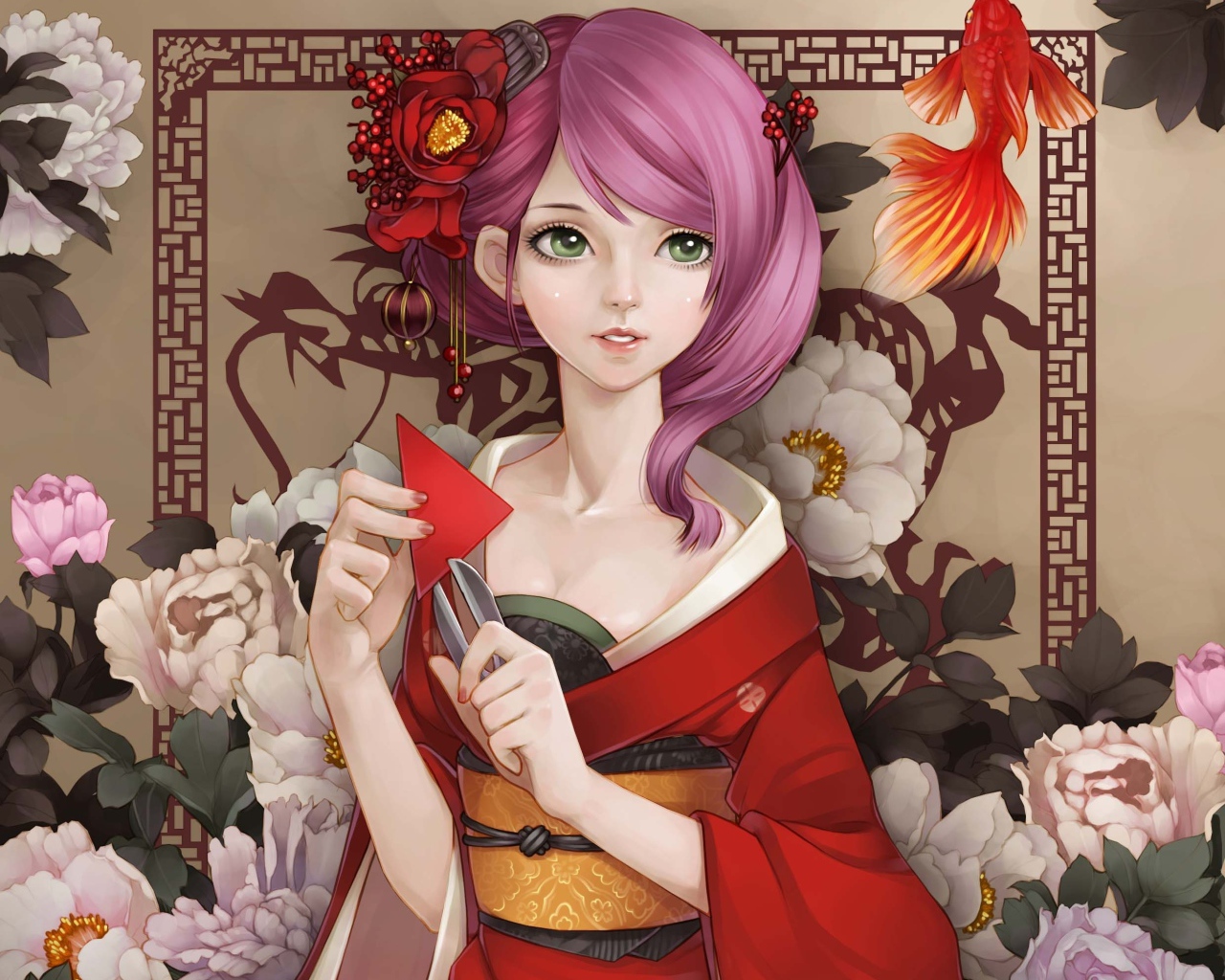 Девушка с розовыми волосами