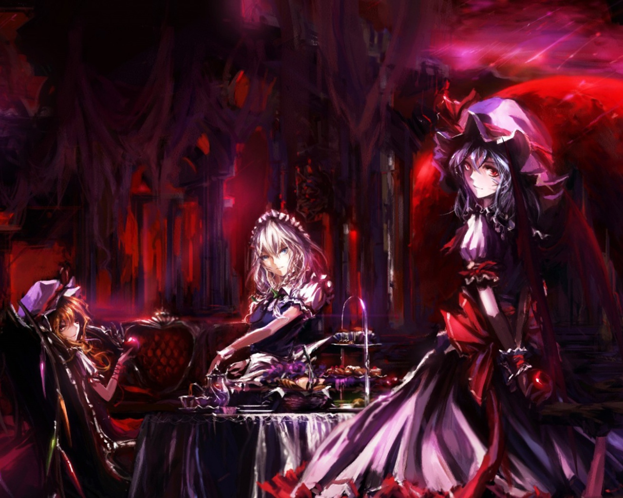 Девушки у стола