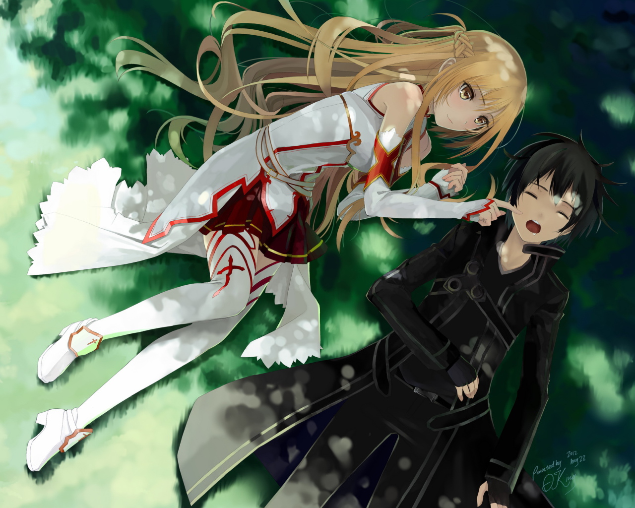 Парень с девушкой отдыхают