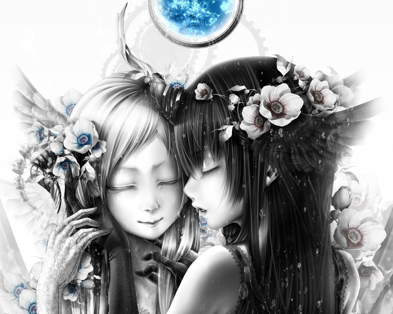 Две девочки под синей луной