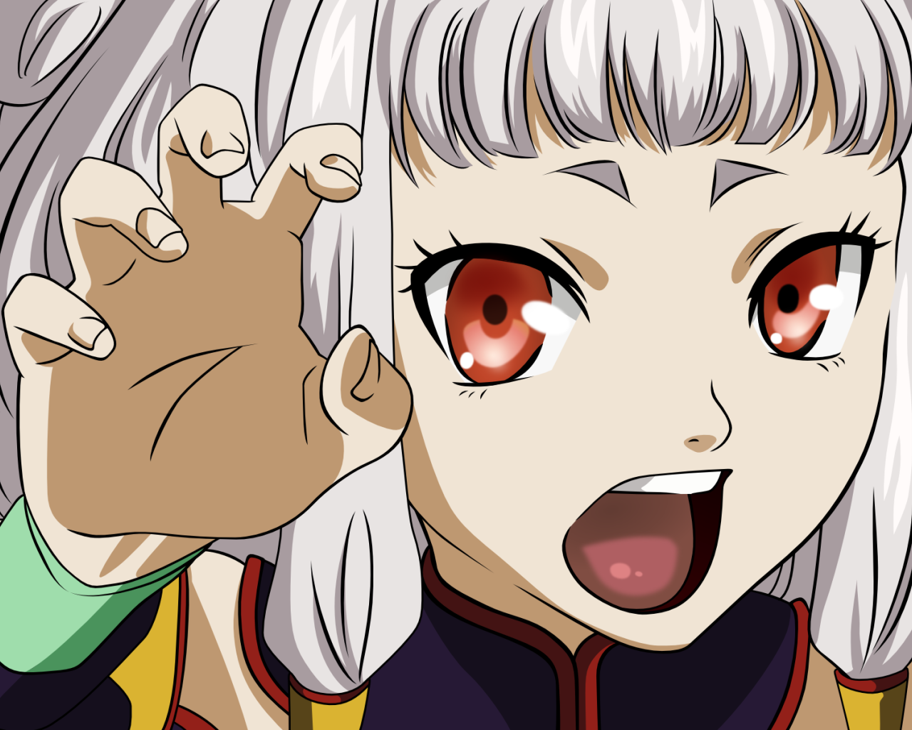 Агрессивная аниме девочка