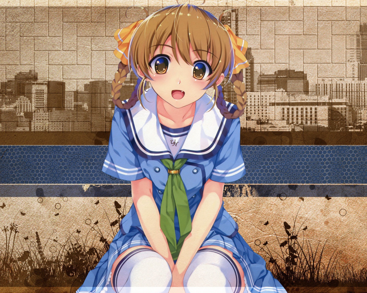 Девочка в синем платье