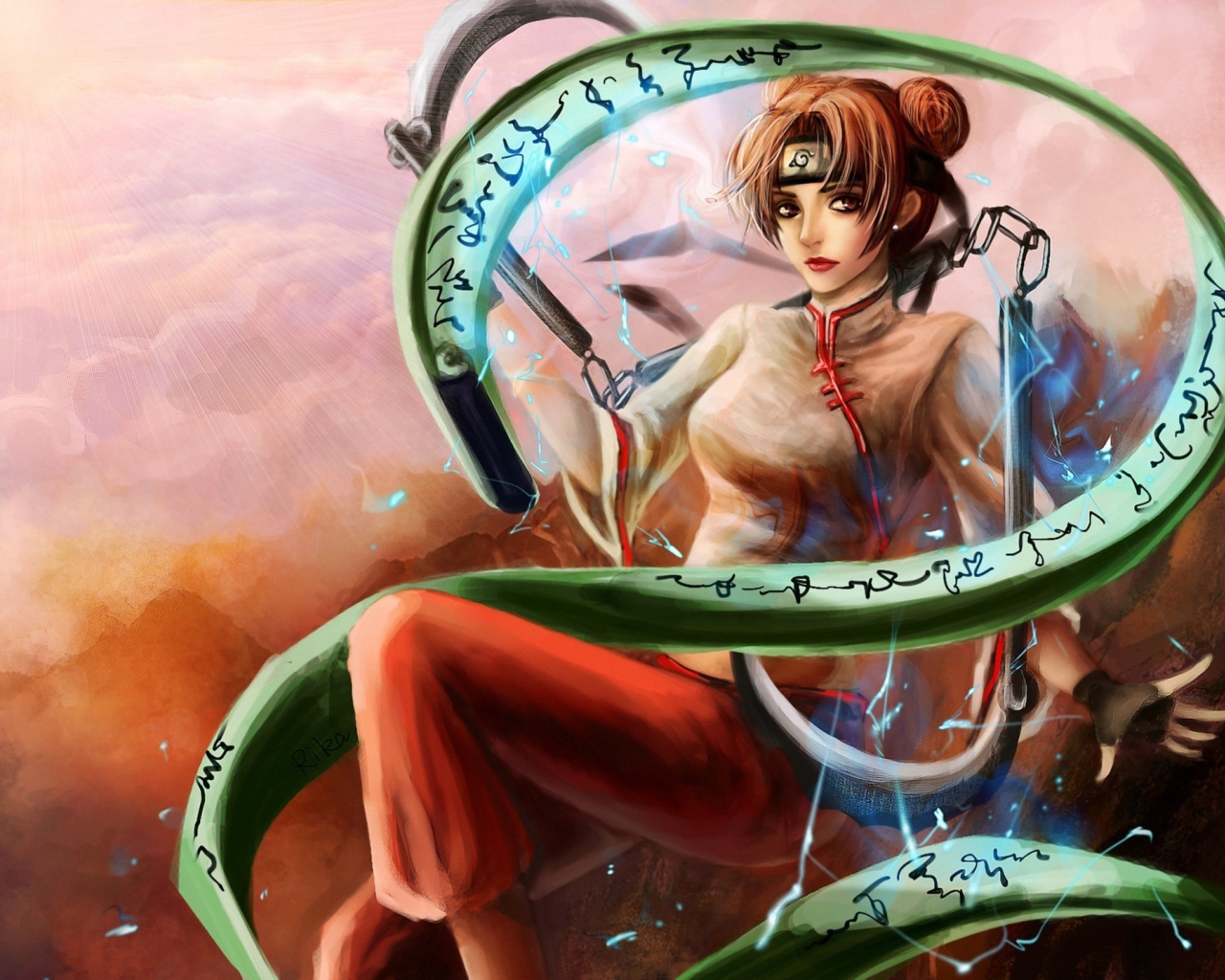 Девушка с чаками