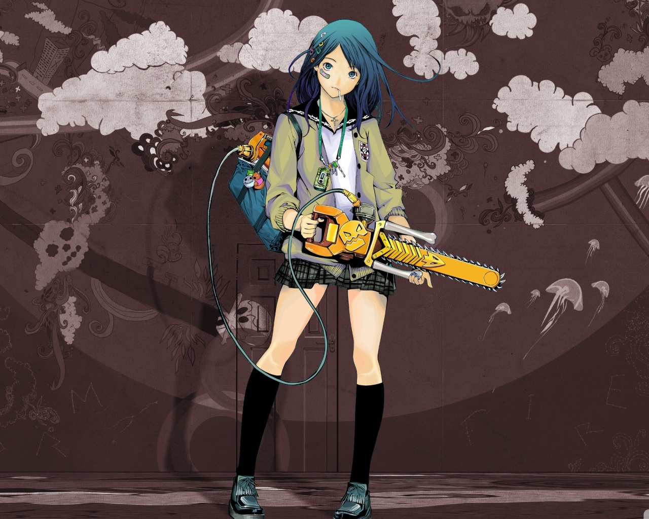 Девушка с бензопилой