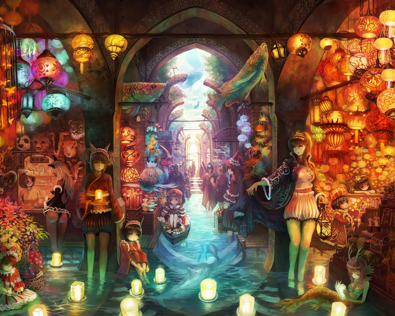 Девочки с горящими свечами