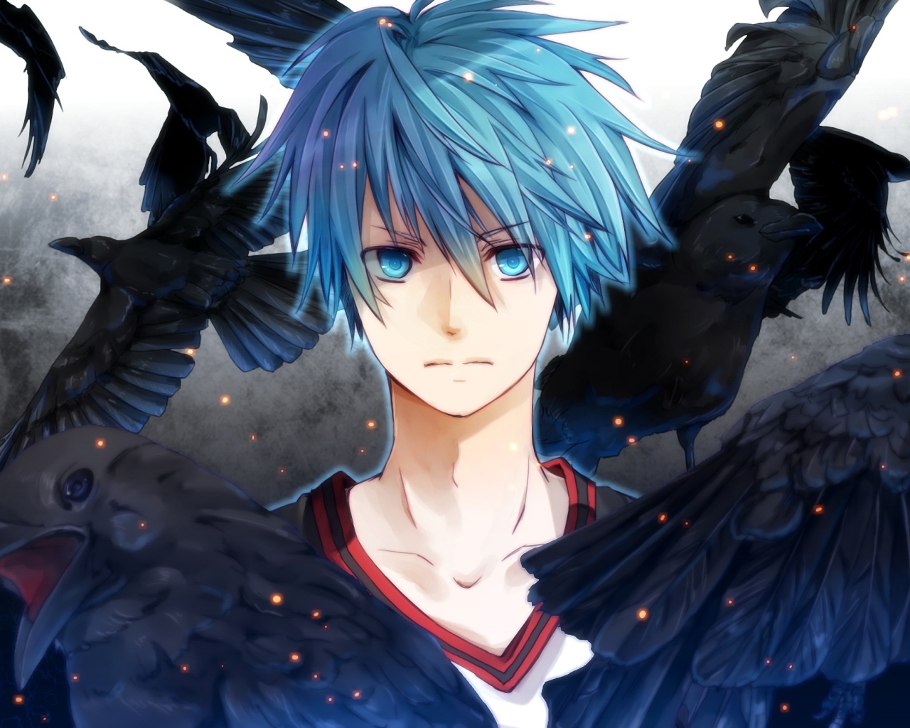 Парень и вороны