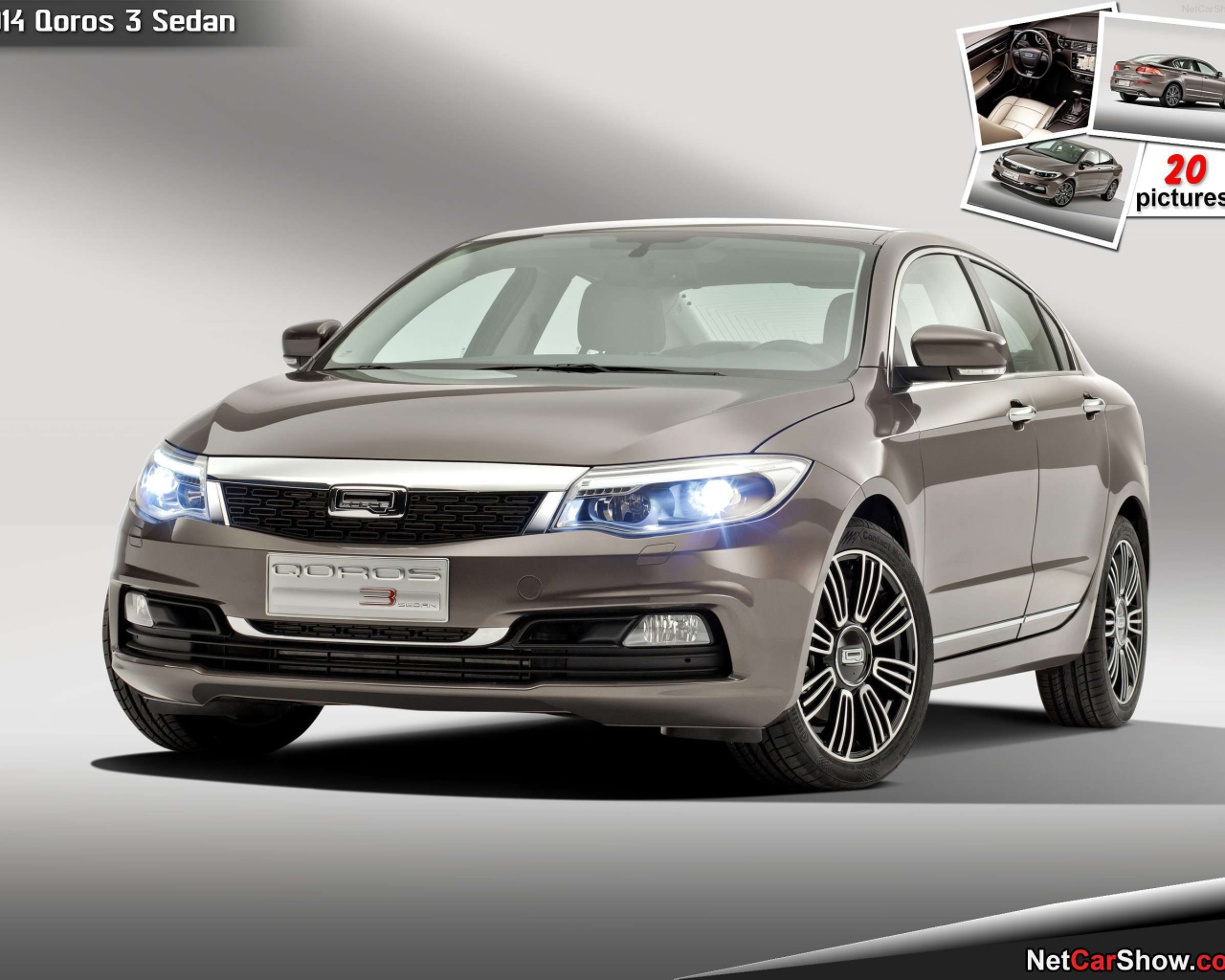 Красивый автомобиль Qoros 3 2014  в Москве