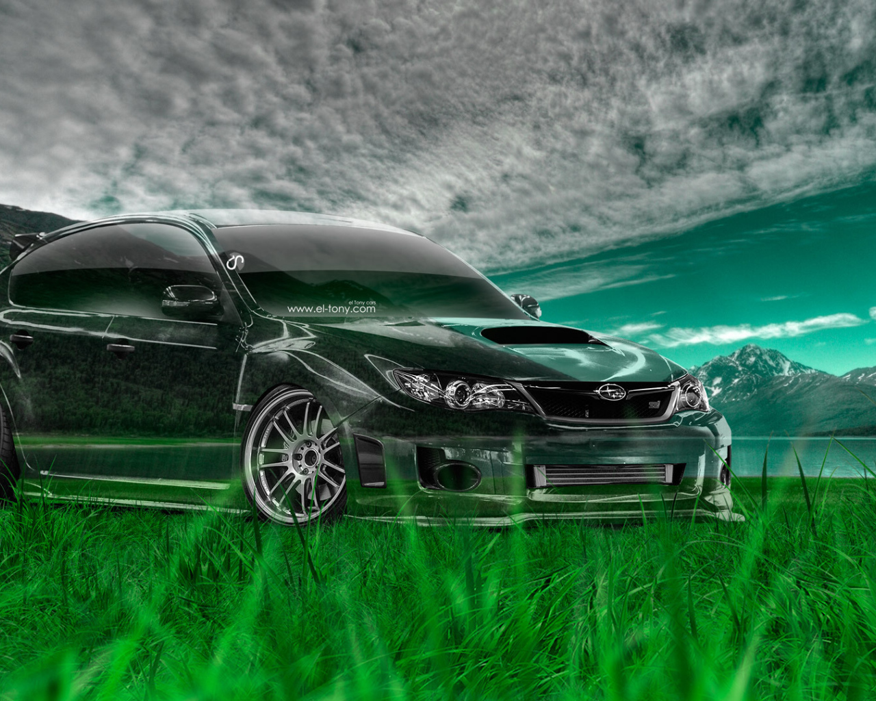 Subaru impreza на природе