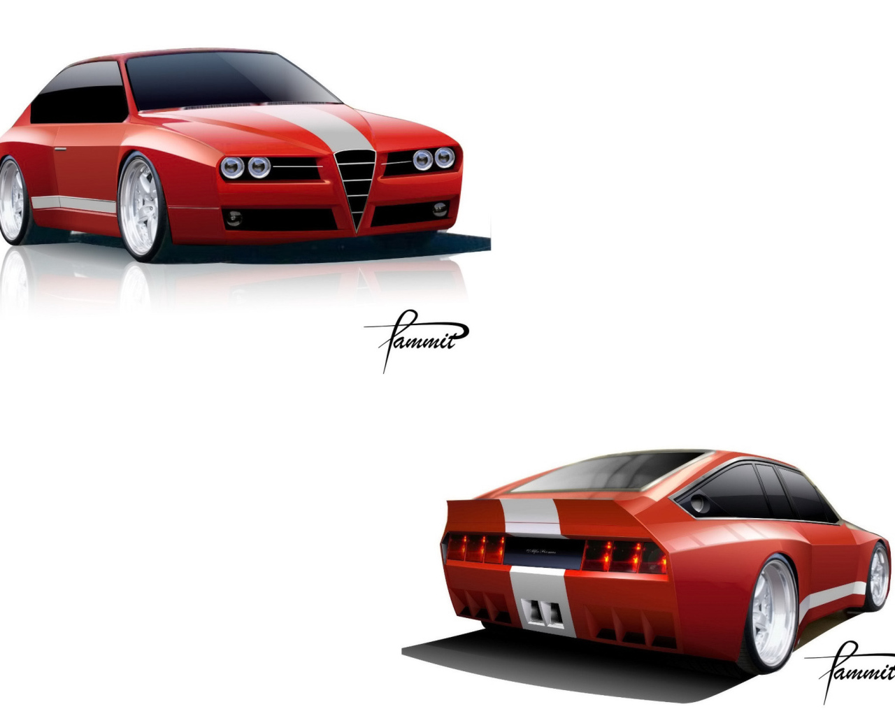 Красивый автомобиль Alfa Romeo gtv