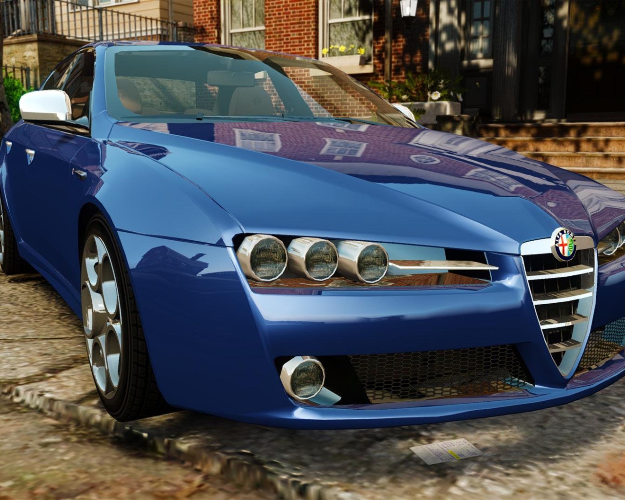 Синяя Alfa Romeo 159
