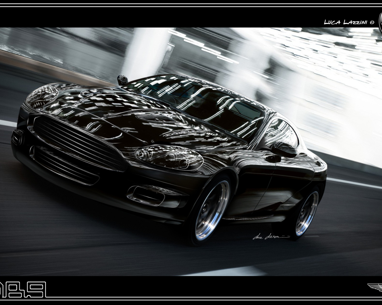 Автомобиль Aston Martin db9 на дороге