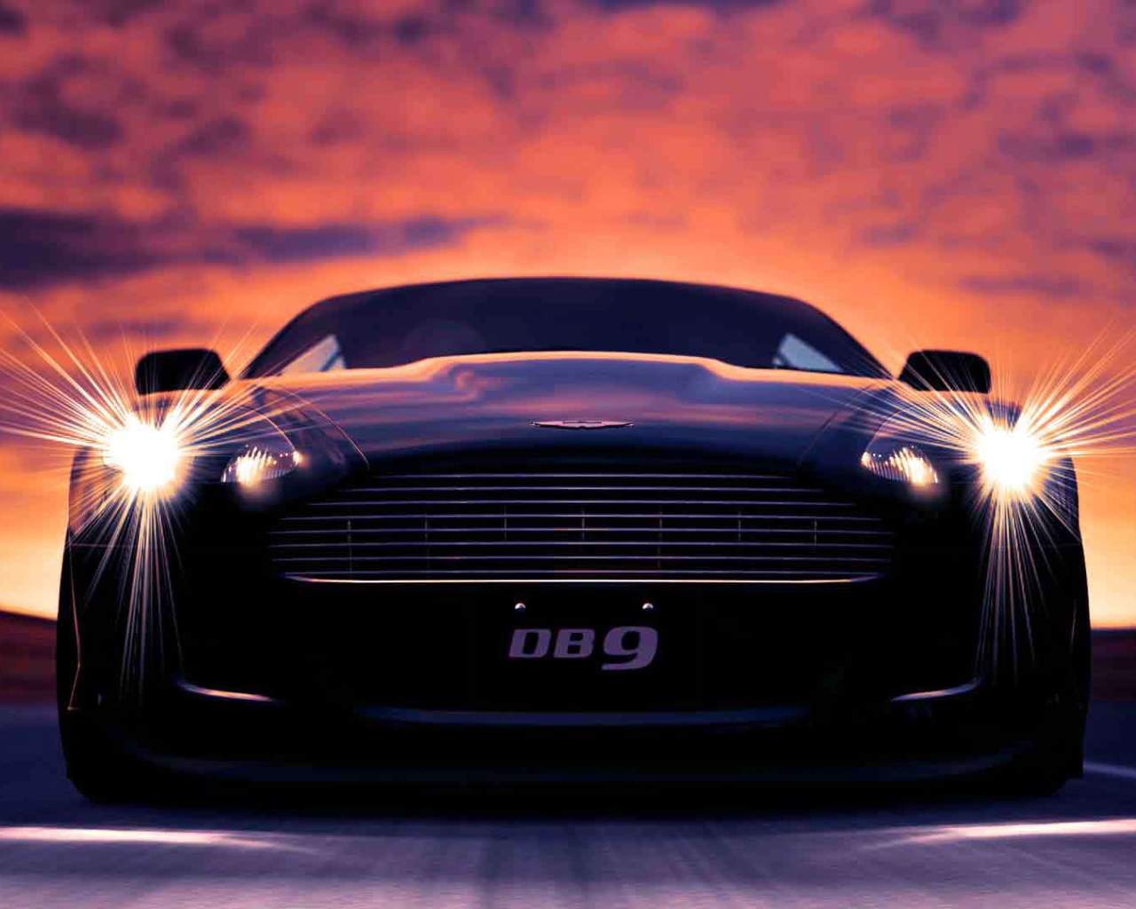 Красивый автомобиль Aston Martin db9