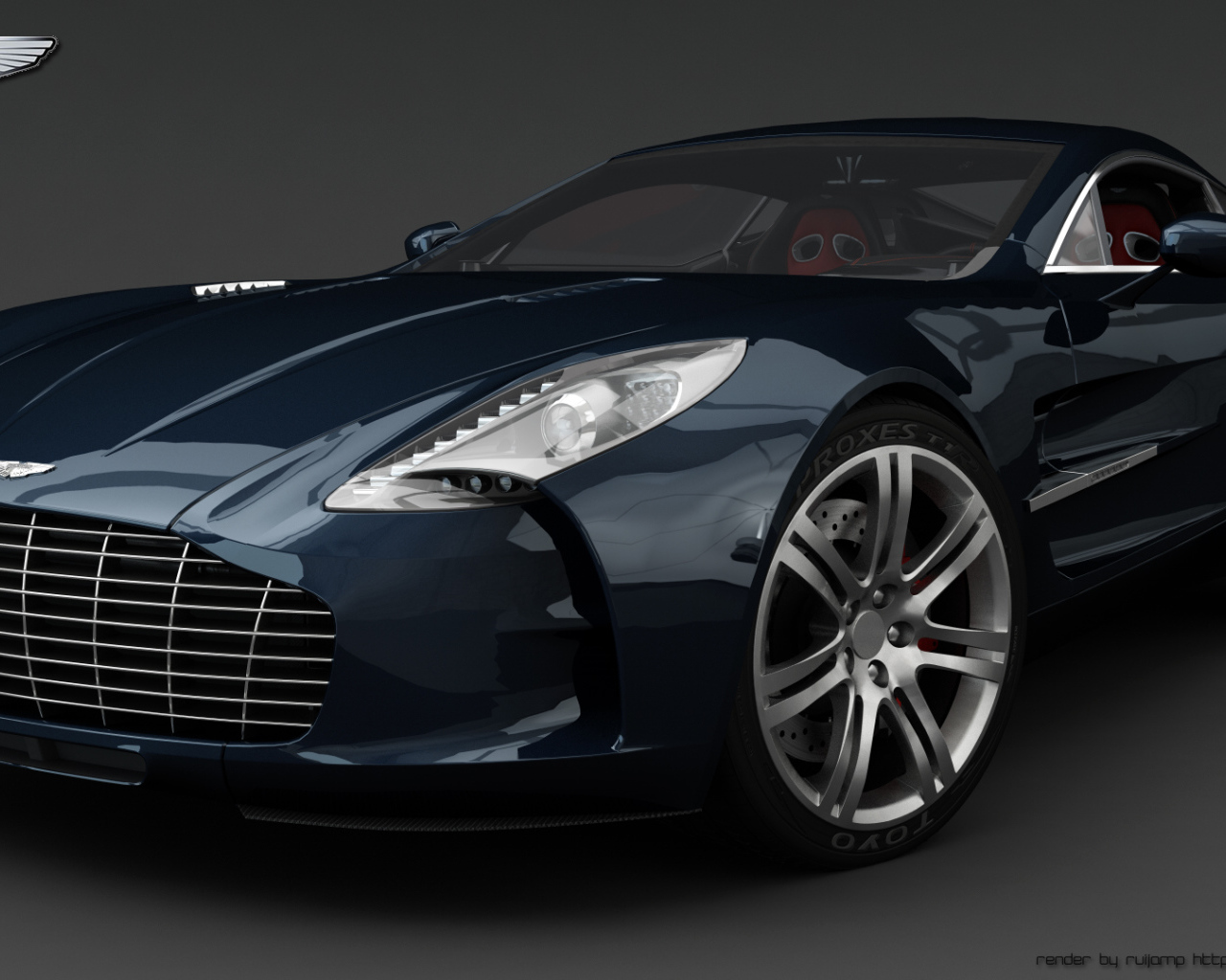 Автомобиль Aston Martin one 77 на дороге