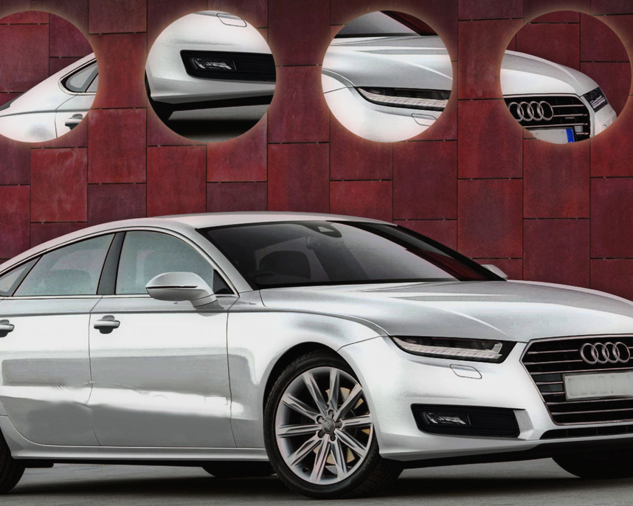 Красивый автомобиль Audi A8 2014 в Москве