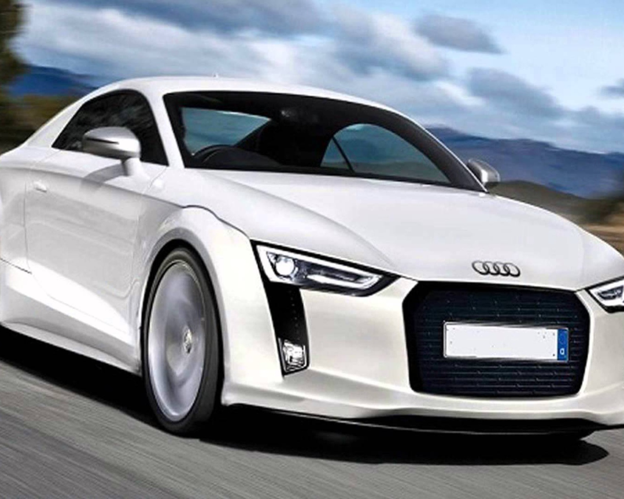 Красивый автомобиль Audi TT 2014