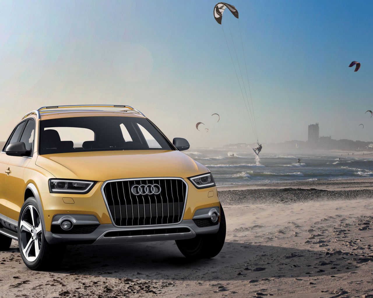 Красивый автомобиль Audi q3 в Москве