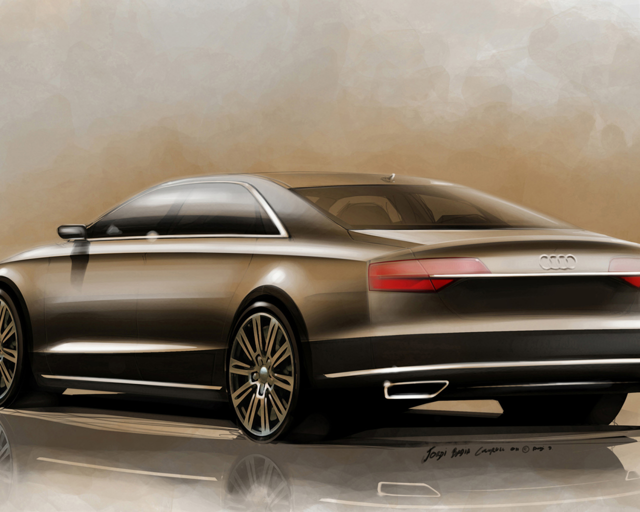 Новая машина Audi A8 2014