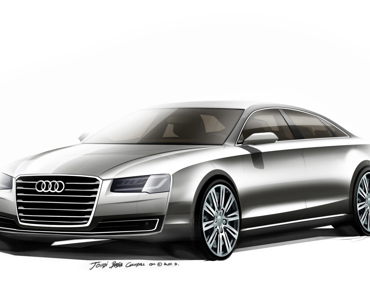 Надежный автомобиль Audi A8 2014