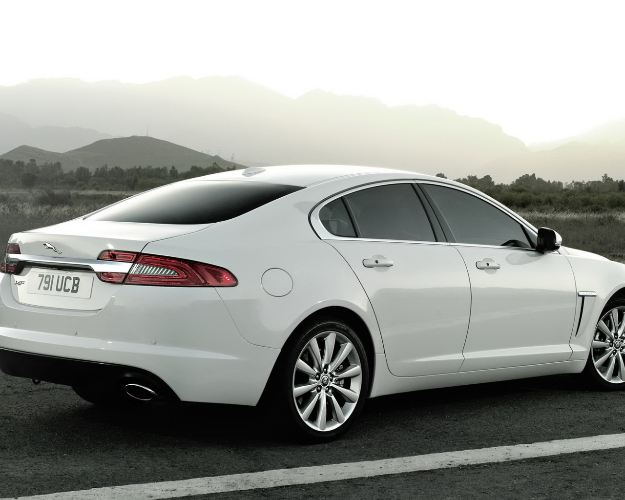Белый Jaguar XF