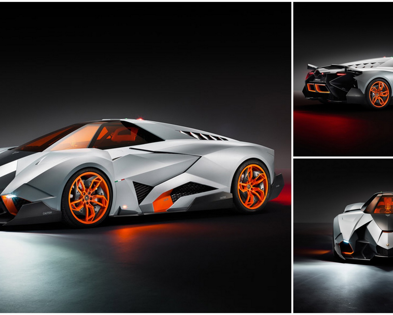 Автомобиль Lamborghini Egoista на дороге