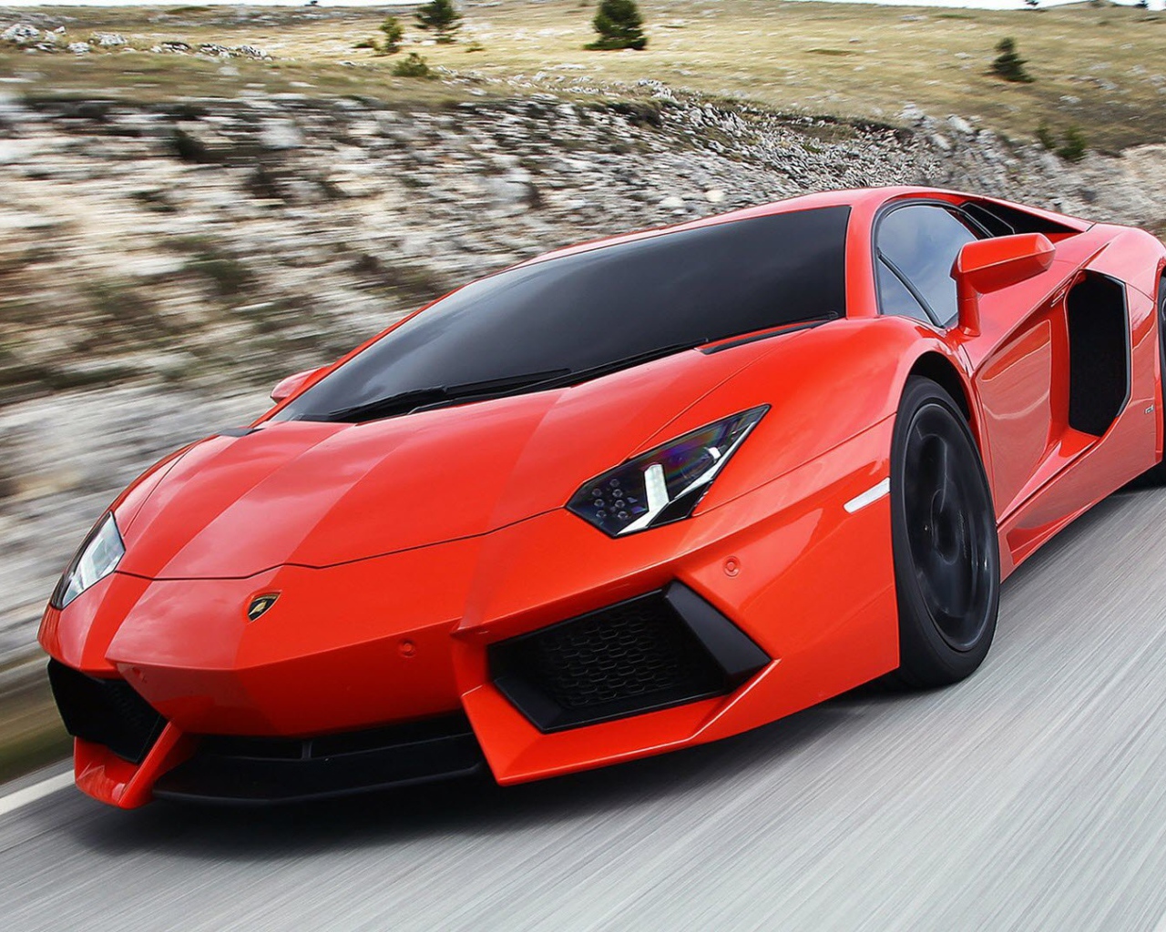 Новый автомобиль Lamborghini Aventador