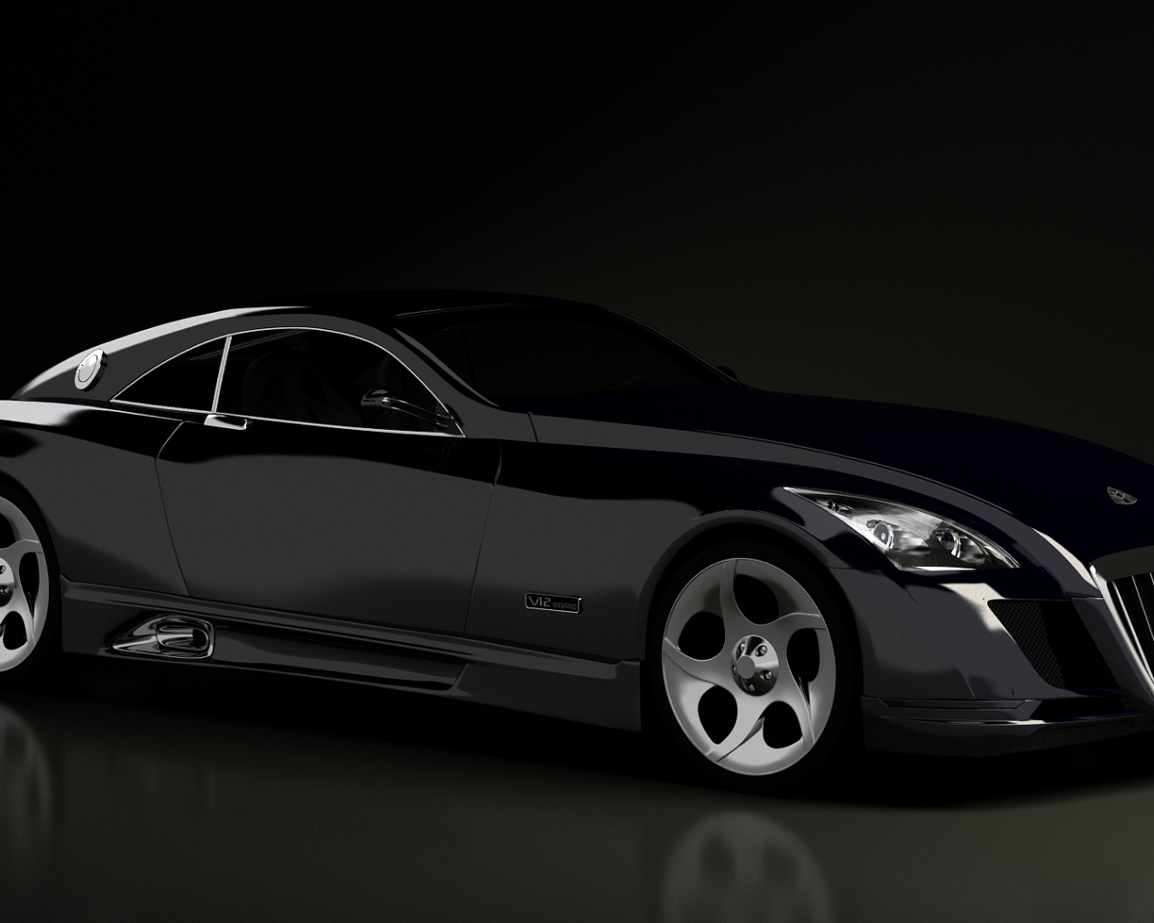 Автомобиль Maybach  Exelero на дороге