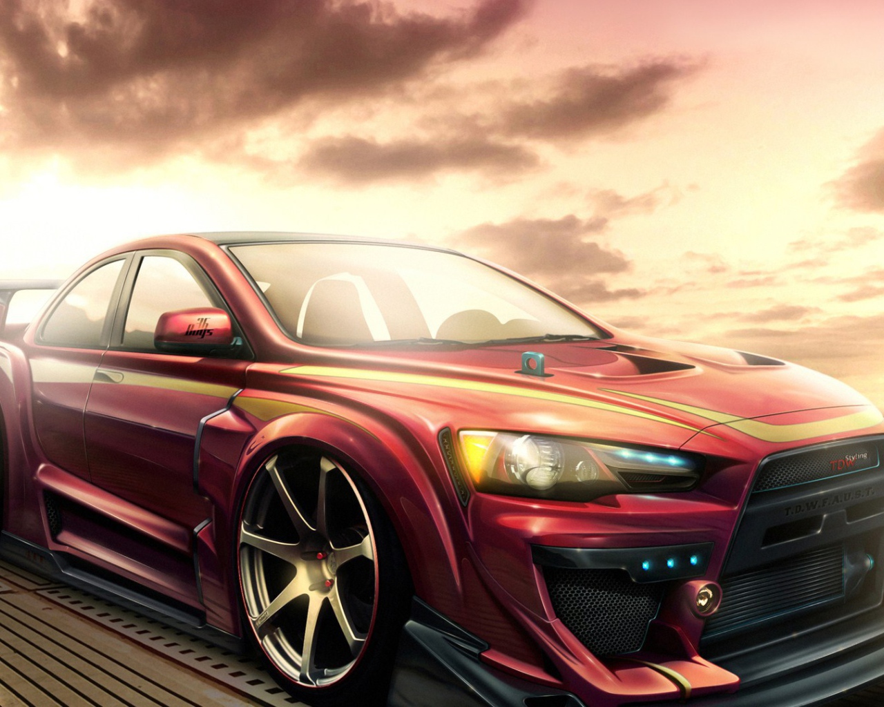 Автомобиль марки Mitsubishi модели Lancer Evolution