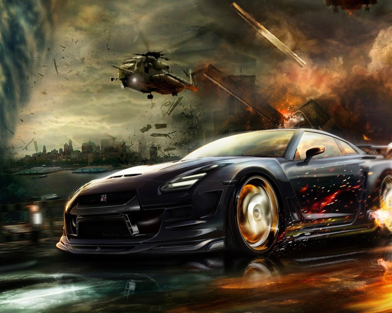 Гоночный Nisaan gtr