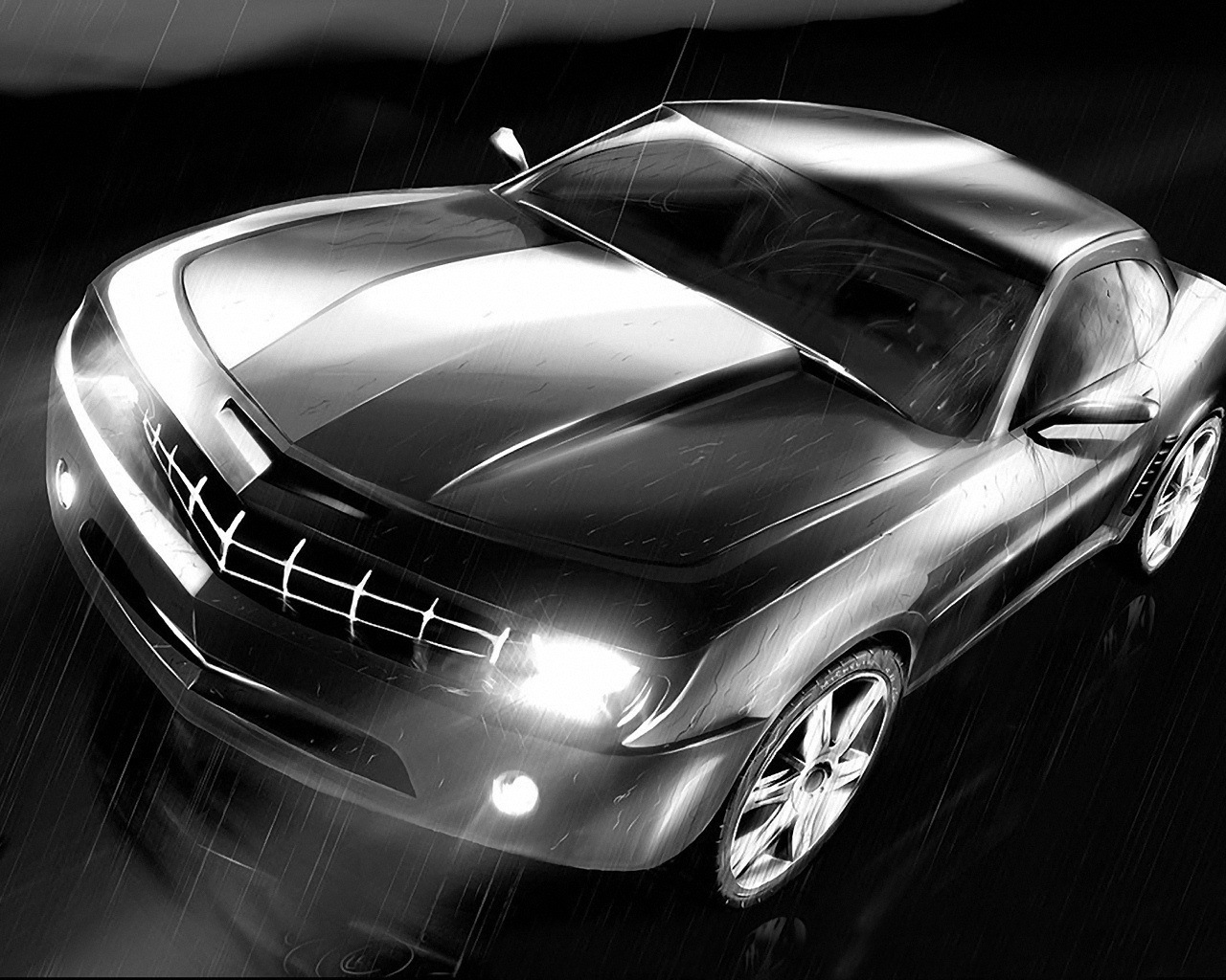 Автомобиль под дождем