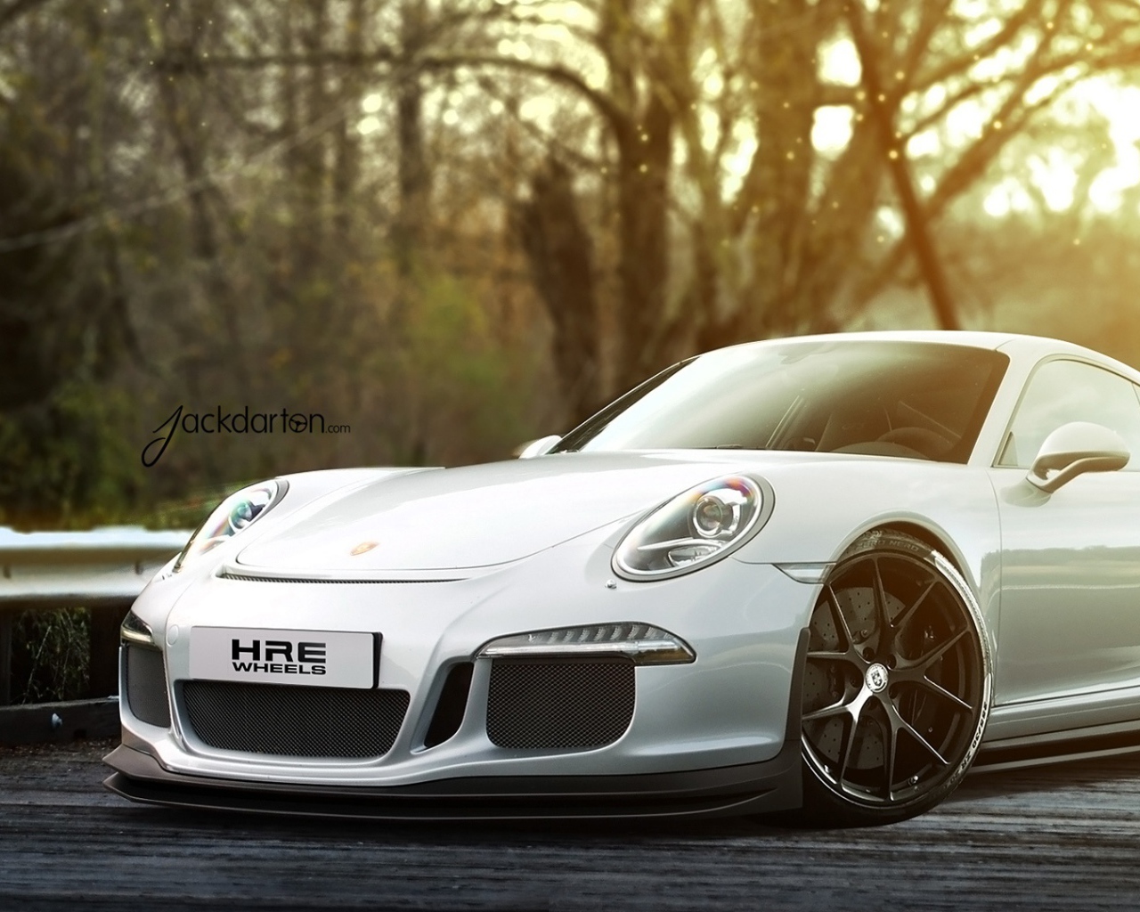 Белый Porsche 911 gt3