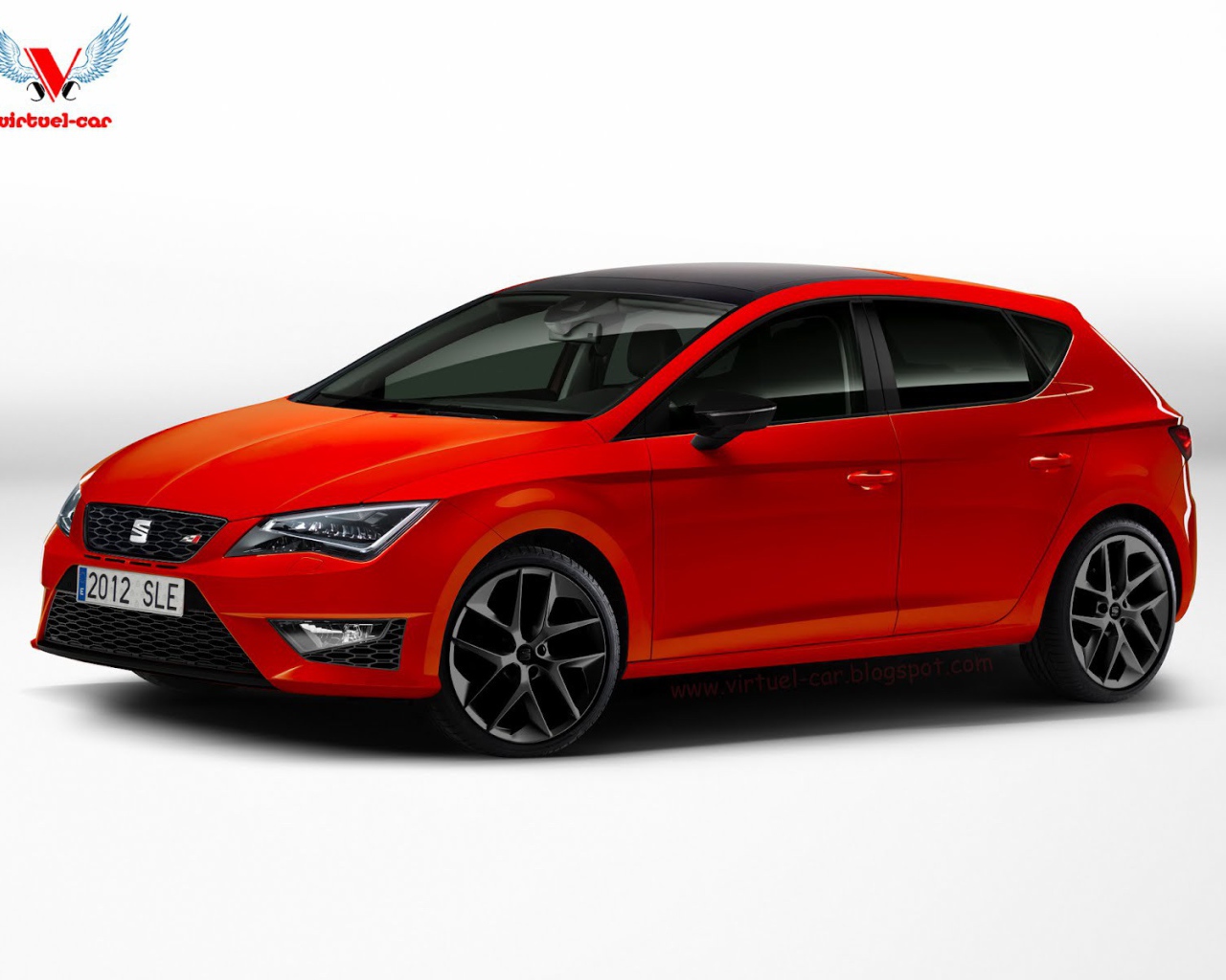 Красивый автомобиль Seat Leon Cupra 2014