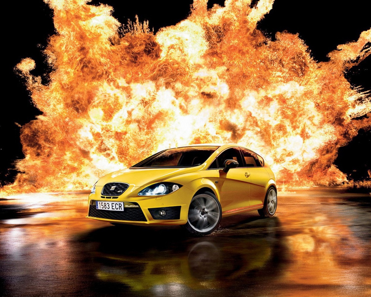 Автомобиль и огонь