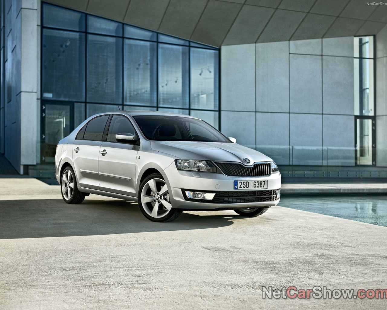 Красивый автомобиль Skoda Rapid