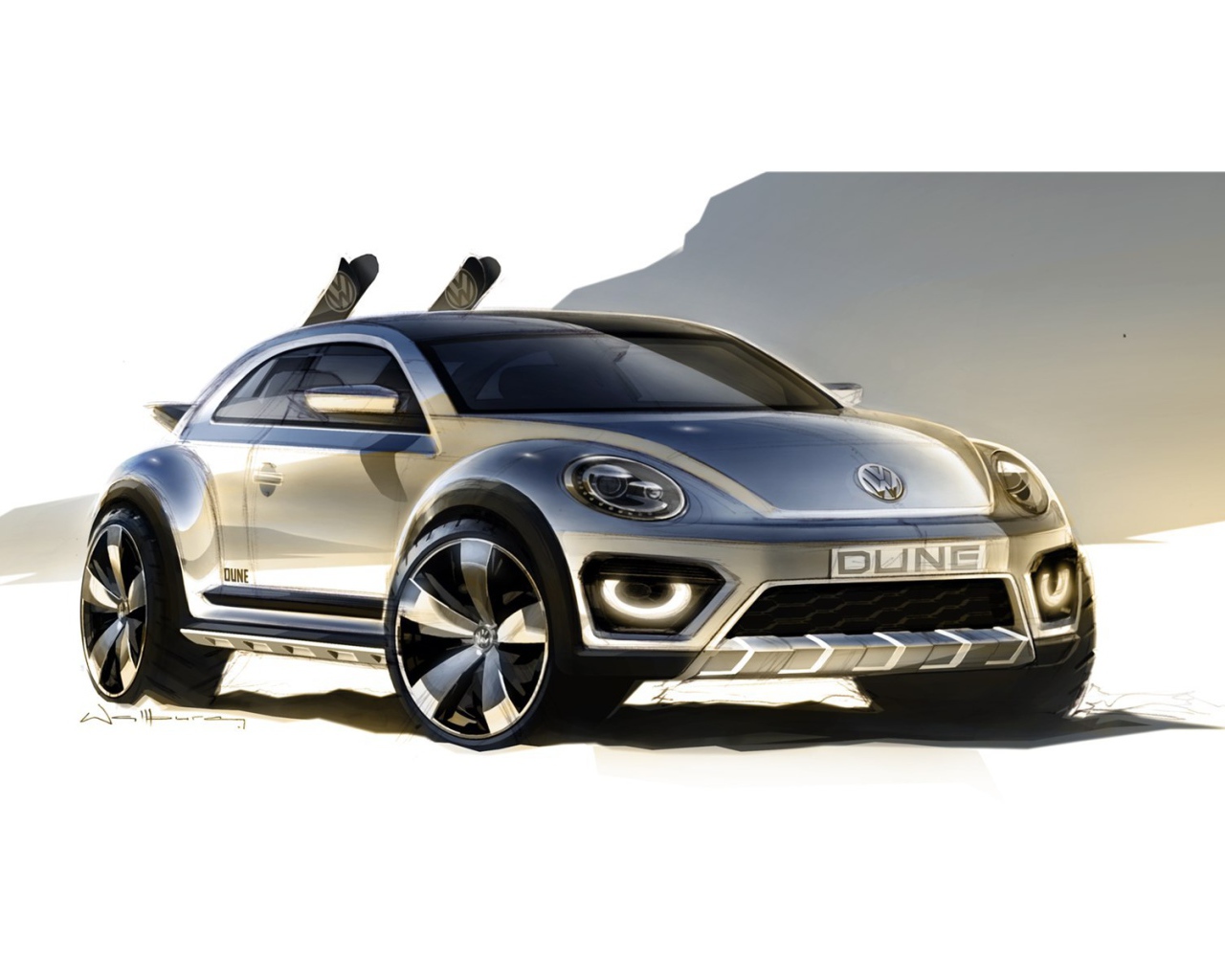 Красивый автомобиль Volkswagen Beetle Dune 2014