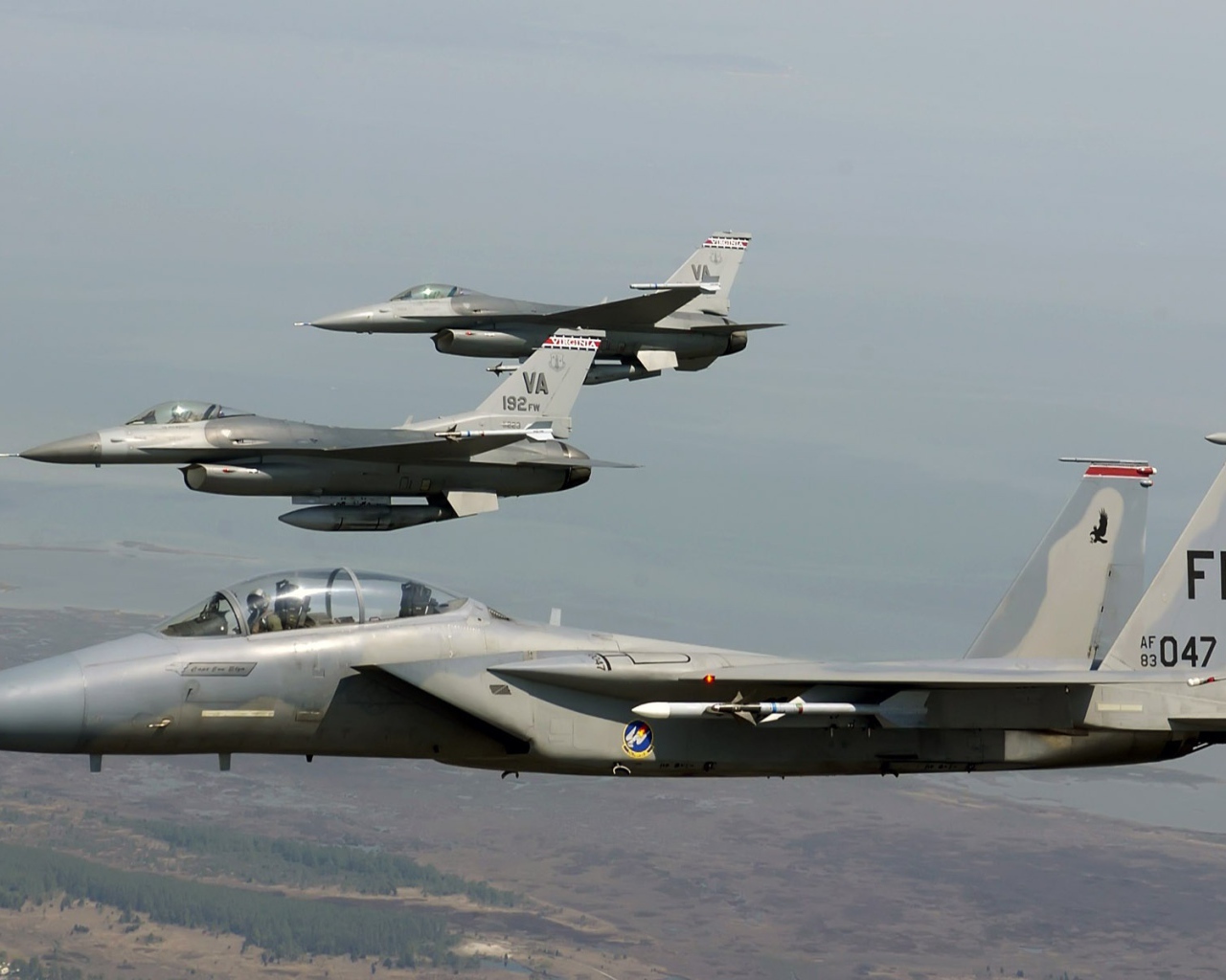 F15 eagle joined F16 fighting falcons