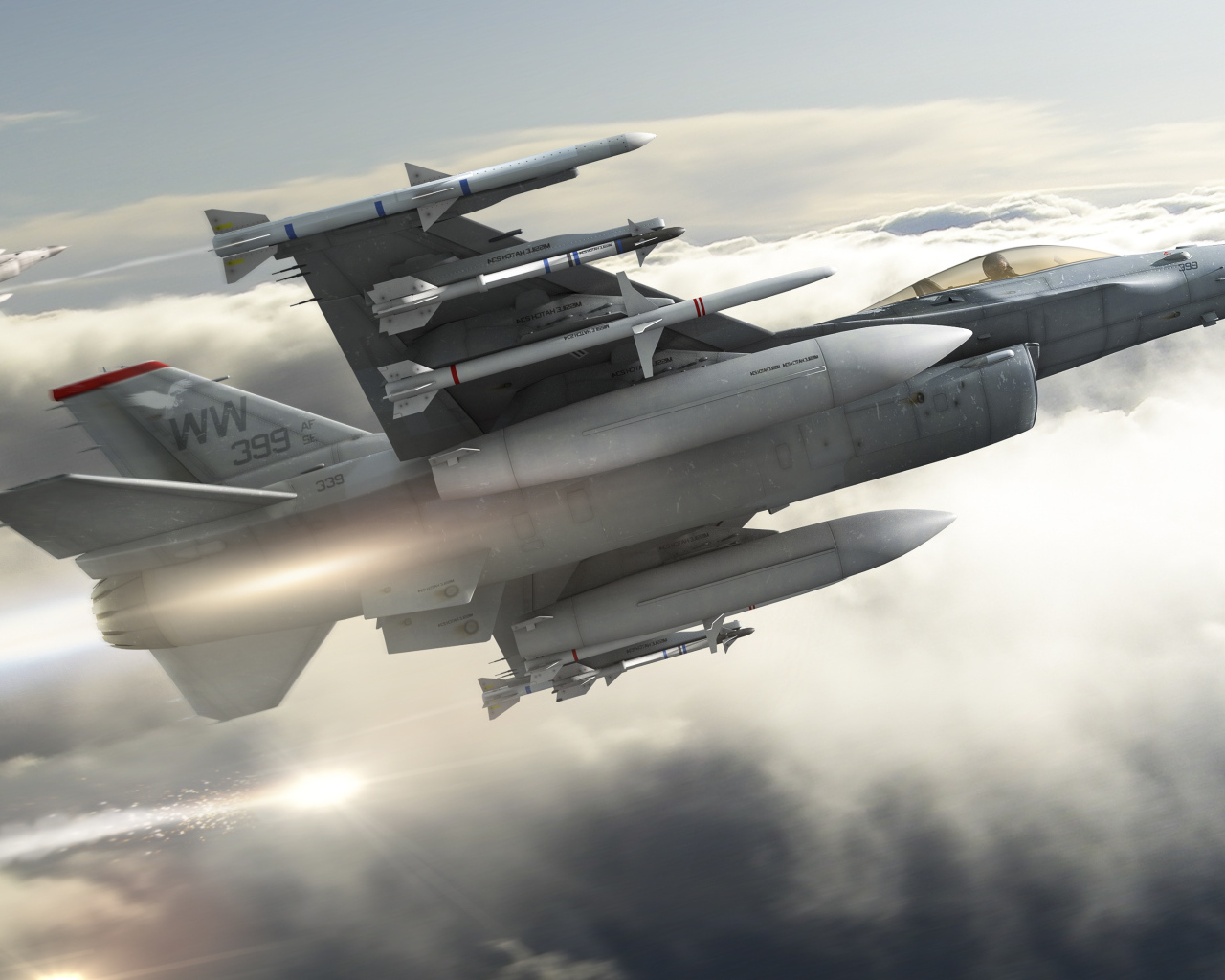 Ракеты на самолете Ф-16