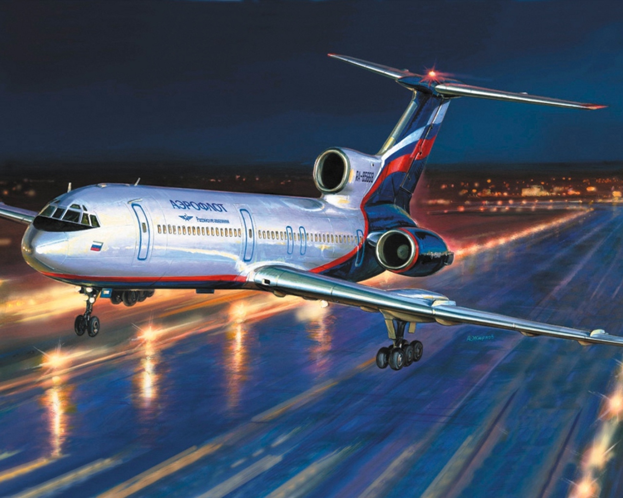 Взлет российского самолета