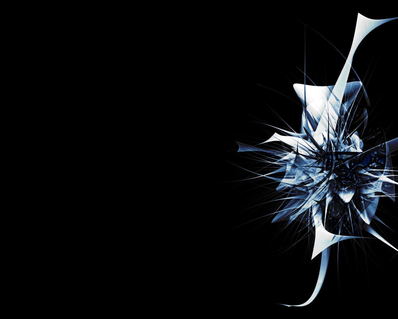 Абстрактная фигура на черных обоях