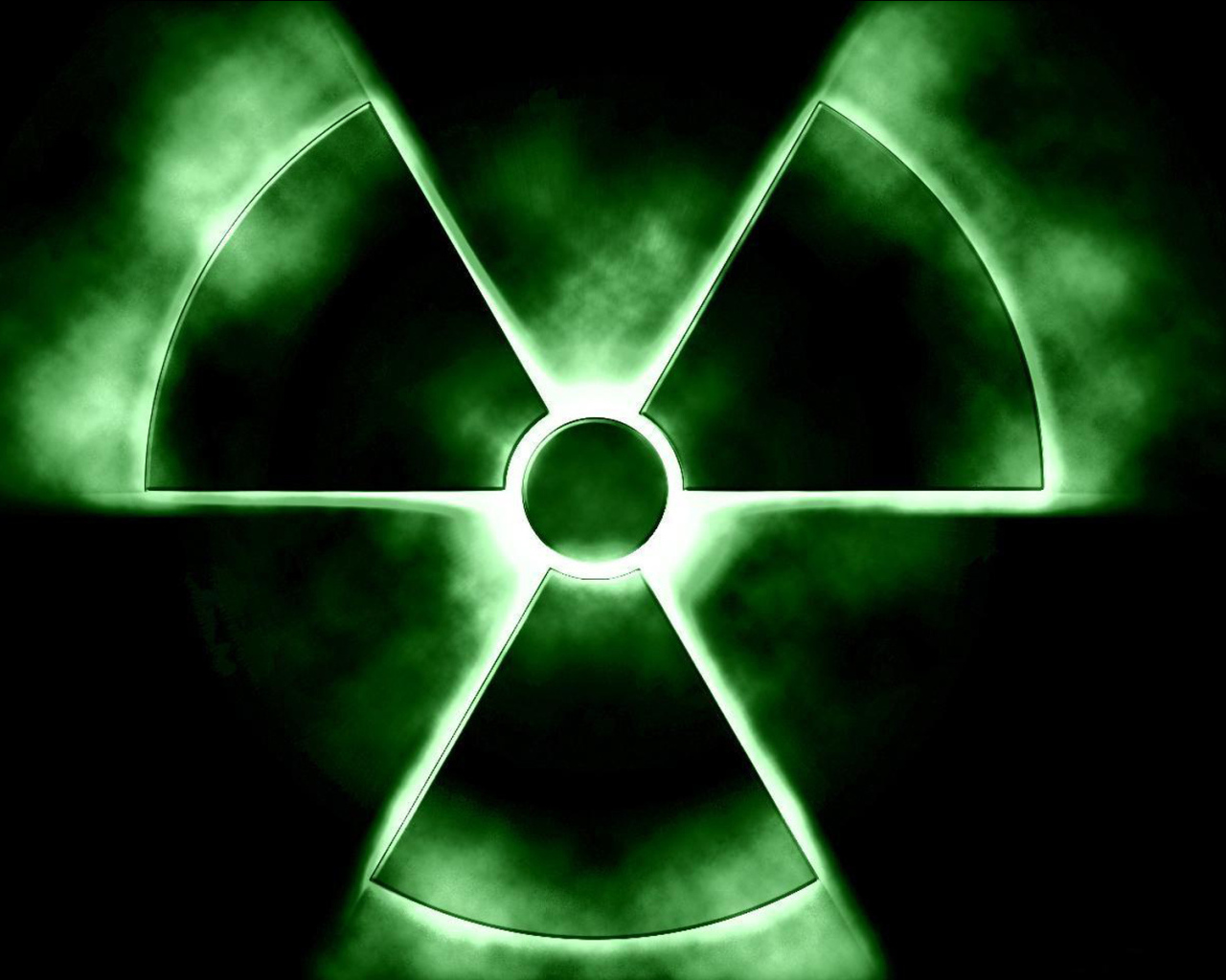 Черные обои с символом опасности