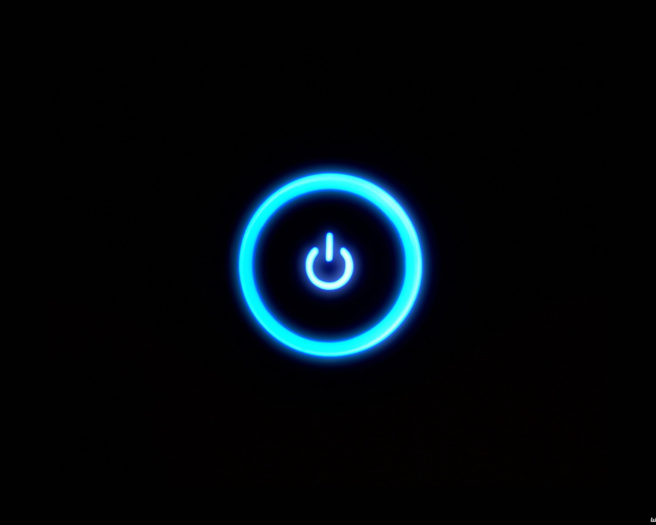 Черные обои с кнопкой питания